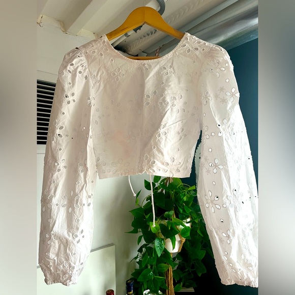 Zara Crop Top, Tie-Up Back (M) - Picture 1 of 2